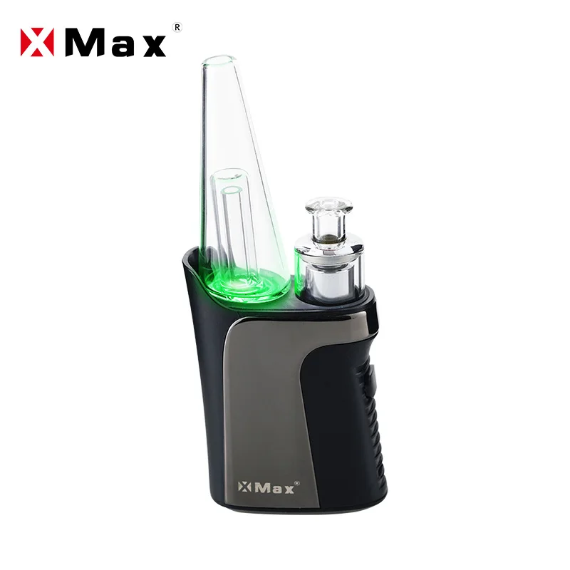  Xmax QOMO миниатюрный электронный Риг портативный стеклянный барботер восковой испаритель с керамическим нагревательным элементом восковой/концентрированный вейп