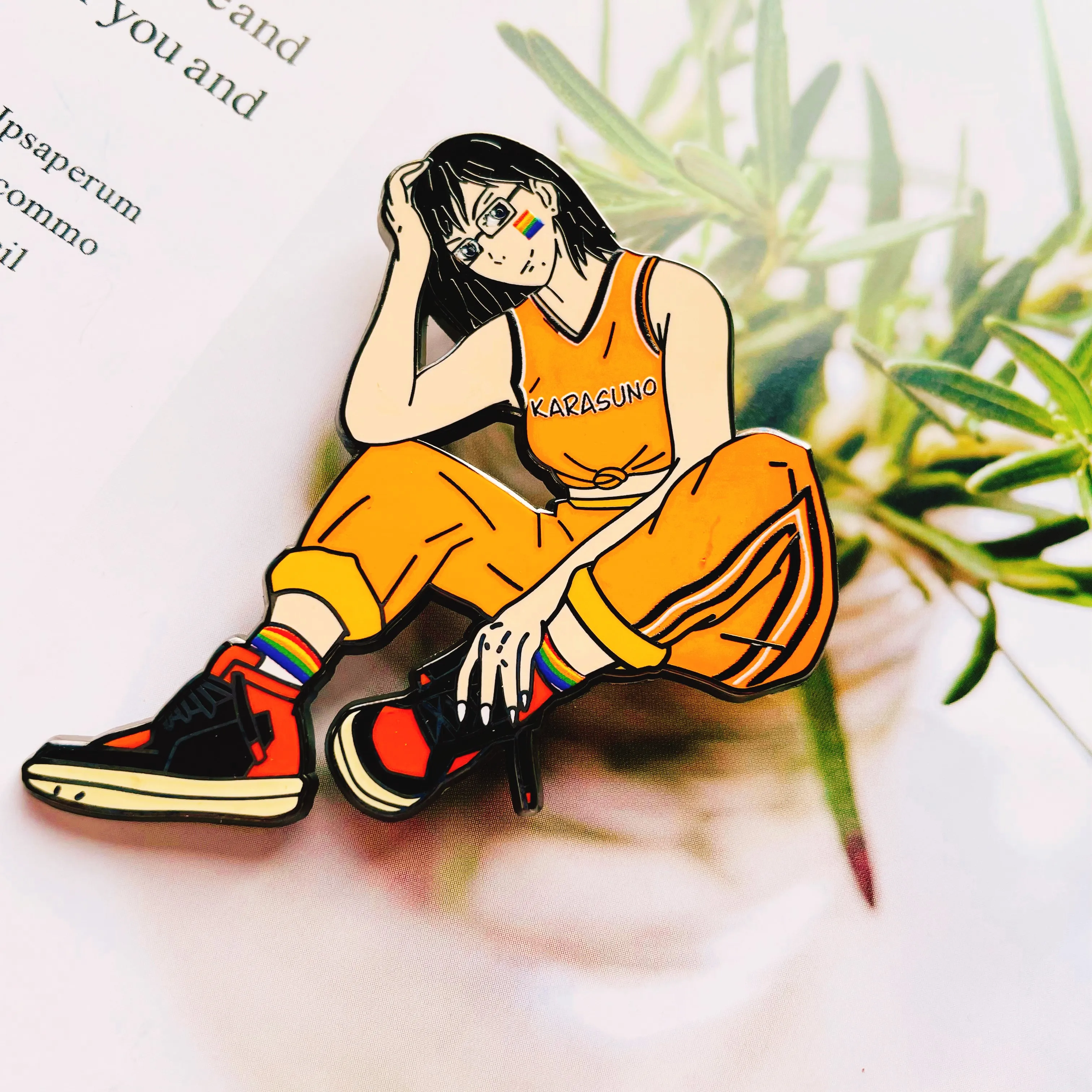 Hot Anime and cartoon screen print glitter metal badges soft and hard Enamel Lapel Pin  Anime Character pin  Custom enamel pin