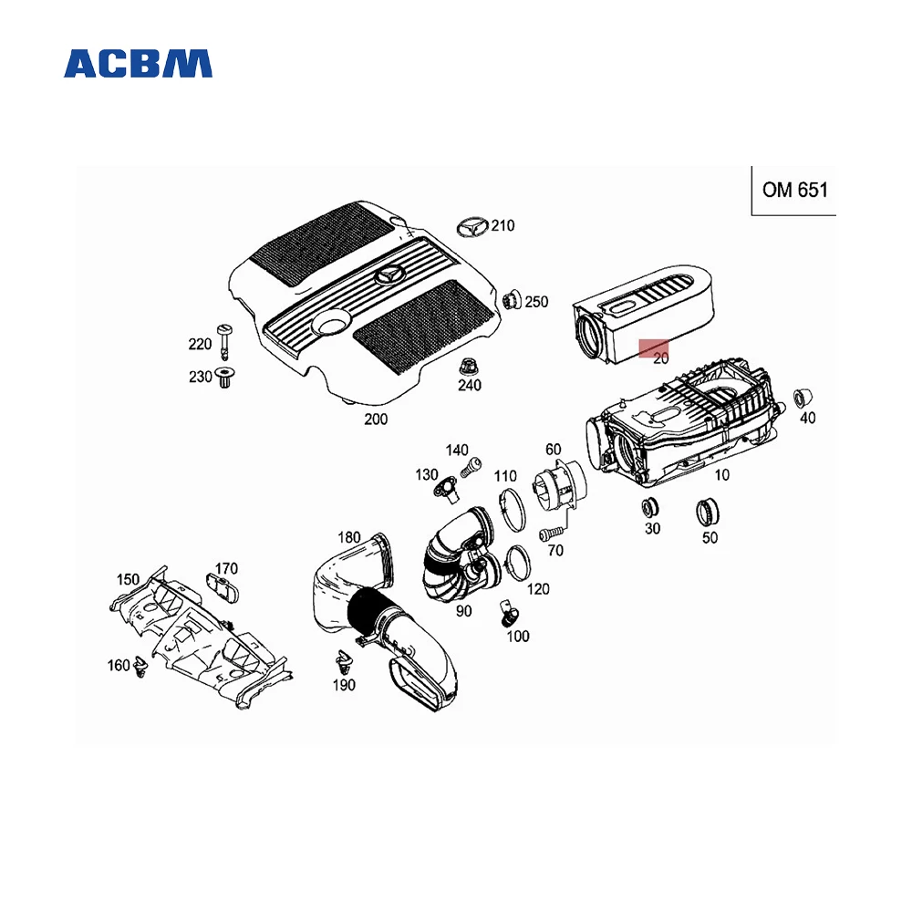 A6510940004 Automotive Parts Filter Element for Mercedes Benz 212