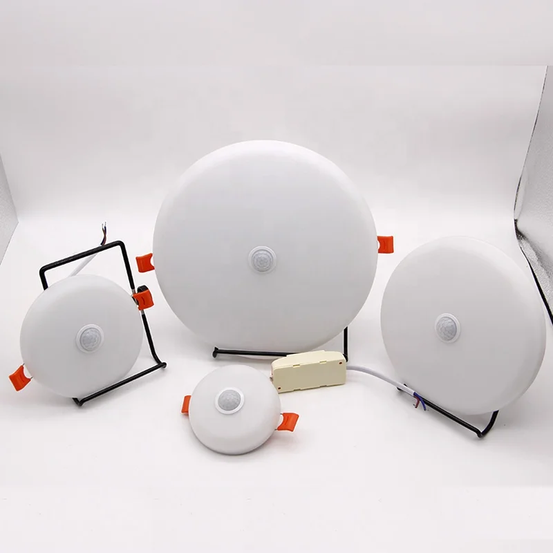 Factory Direct Round Indoor Recessed Ceiling Light motion sensor 9 10 18 24 36 48W Frameless LED Panel Light