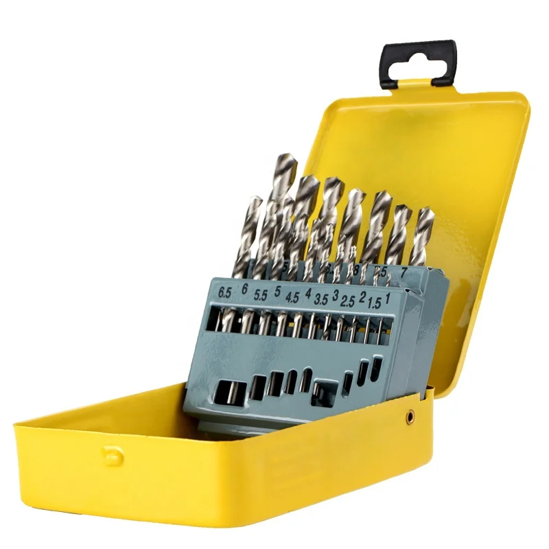 
Hss drill bit set twist wood steel drilling bits for metal aluminum alloy with 13 pcs 