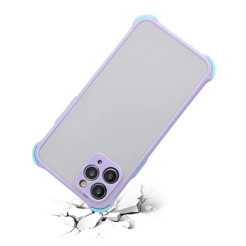 Dual color Four corner anti-fall TPU Colorful Button Matte Case For Samsung NOTE 8 9 10 for 20 ULTRA 5g Cover Soft TPU Shell