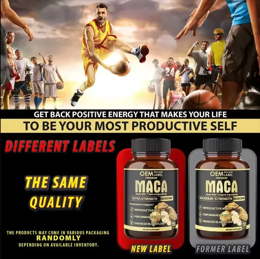 OEM private label male enhancement pills man power maca root capsule Organic Maca Root Tongkat Ali Tablets Ashwagandha capsules