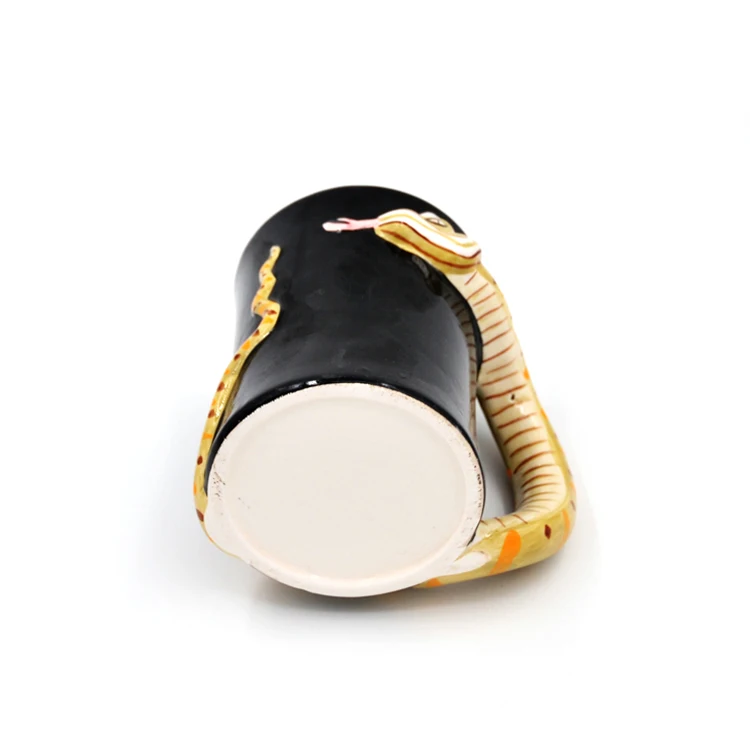 
New Arrival Creative 3D Ceramic Mug With Snake Handle Milk Hot Water Cup Drinkware 