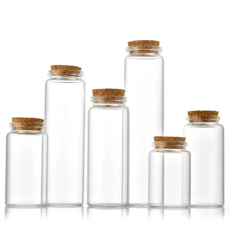 Glass Tubes With Corks Wholesale All Sizes Borosilicate Glass Test Tube With Cork Lid For Tea Packaging