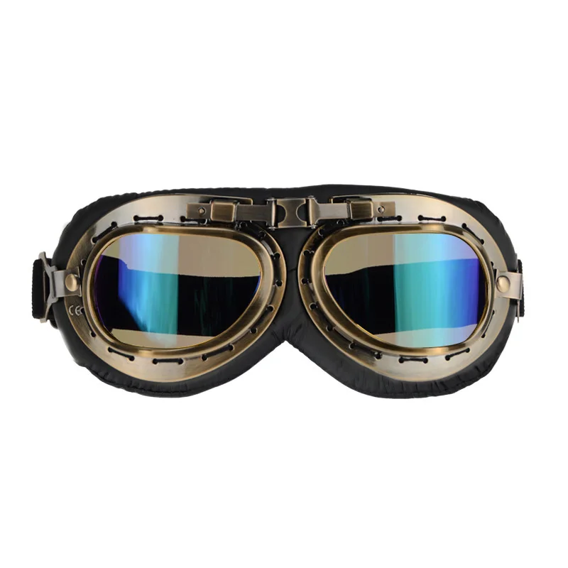 New Universal Vintage Pilot Biker Motorcycle glasses for Helmet Open Face Half Motocross  For  Motorbikes