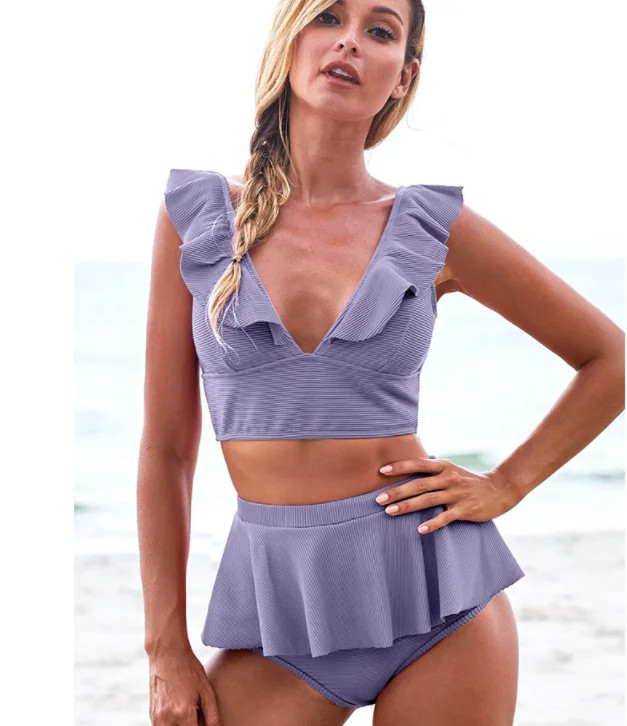 Hot Sale tankini Fitness Swimwear Fashion Plus Size Swimwear Women Sexy two pieces Bikini