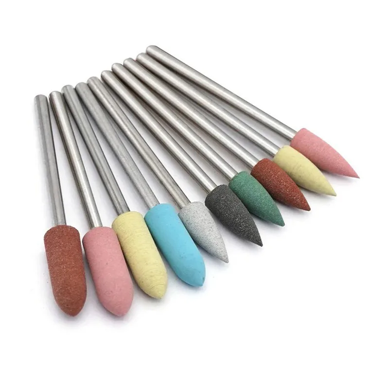 1pcs 2.35mm Shank Silicone Rubber Polishers Polisher Rotary Polishing Drill Polishing Nail Drill Bit