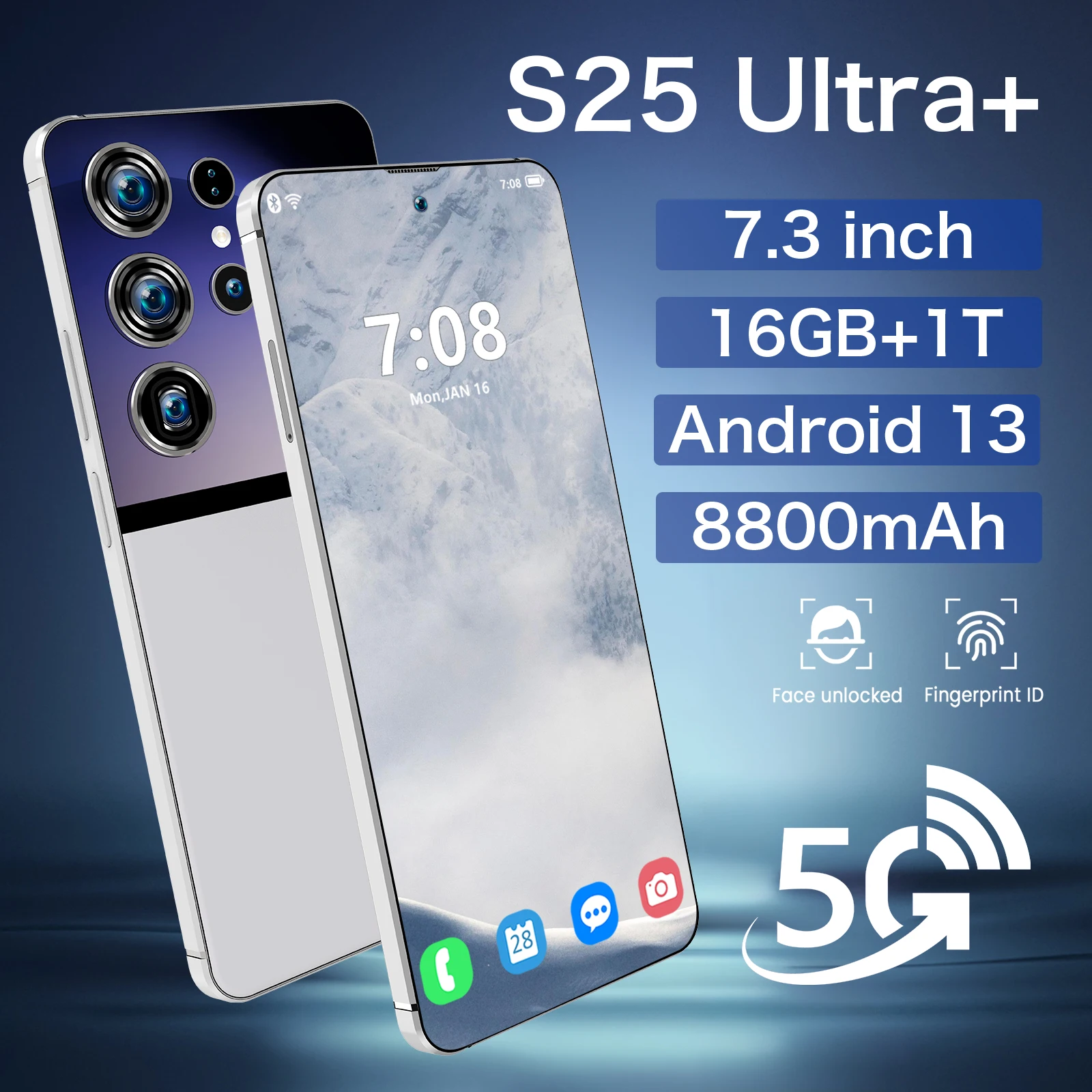 Tecno 5g s25 ultra + android 2 sim-камера мобильный телефон Глобальная игра мобильный телефон с высокой камерой и двумя сим-картами