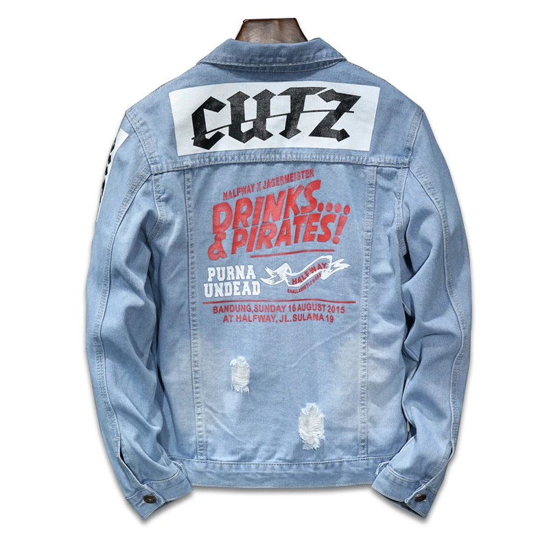 Worth buying men jean jackets Classic Casual Denim Jacket Fashion Hip Hop Streetwear Jacket