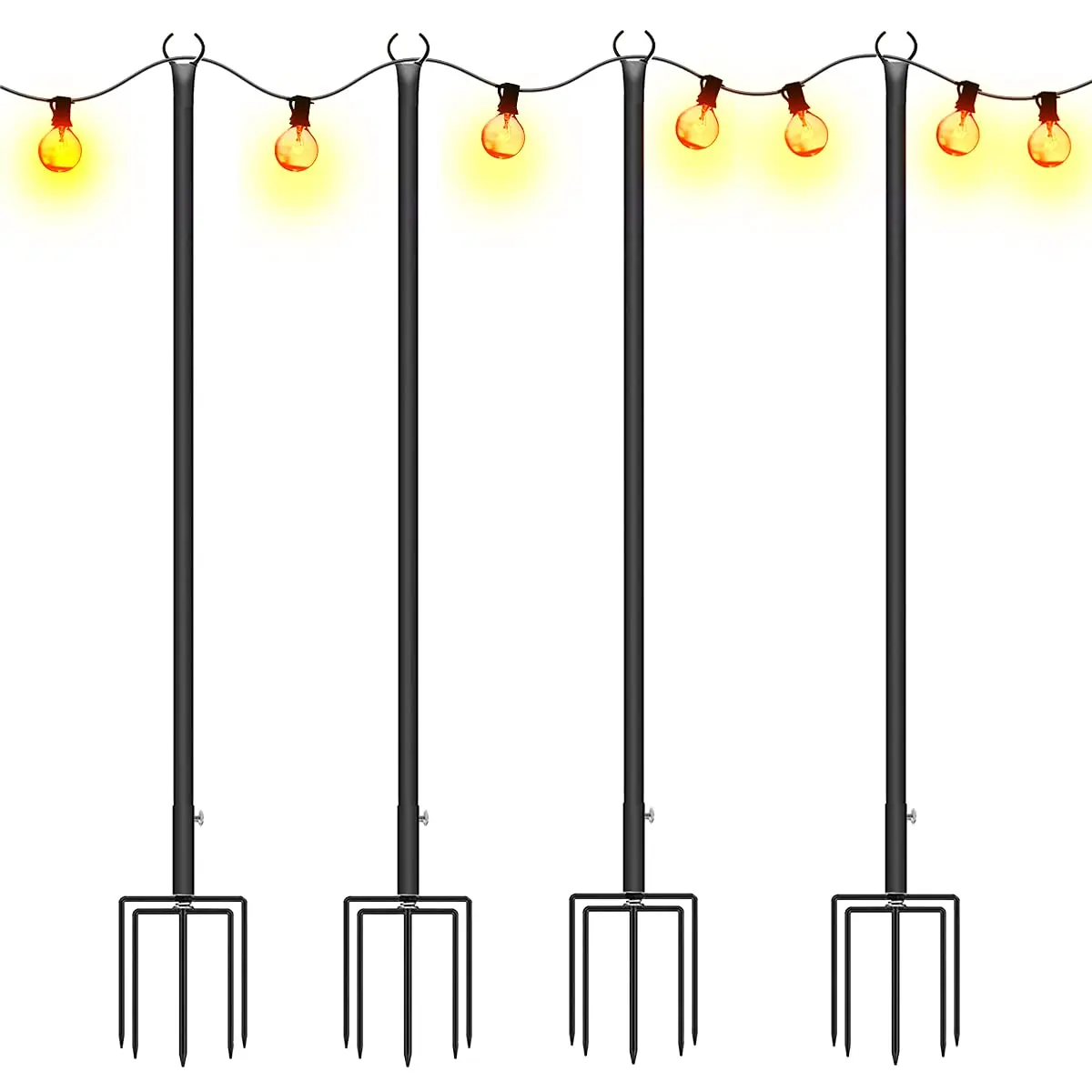 Garden Light Pole Decorative Holiday String Light Poles Outdoors Light Pole