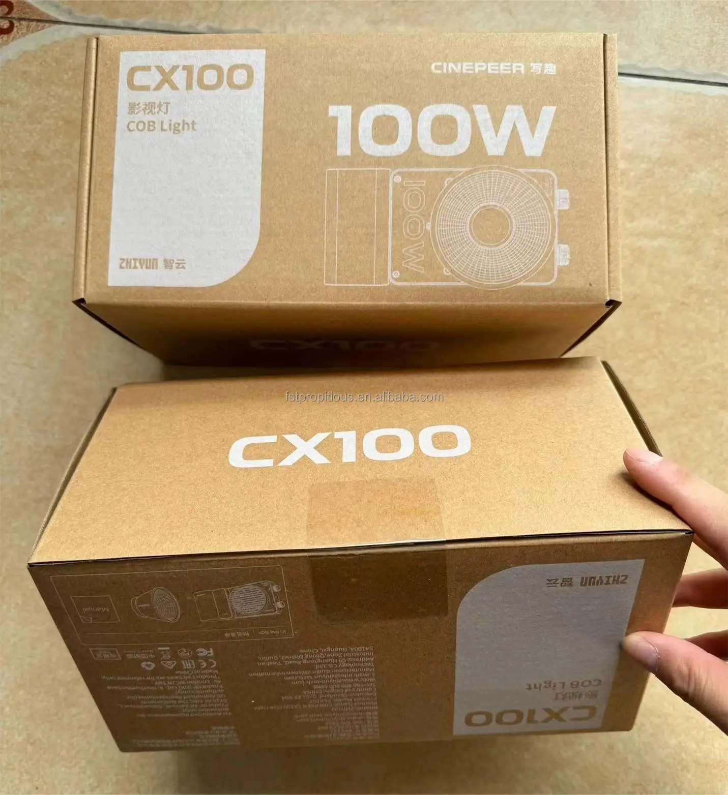 Original ZHIYUN CINEPEER CX100 100W 2700K-6500K Pocket Photography LED Studio Video Fill Light for Live Streaming Vlog Shooting