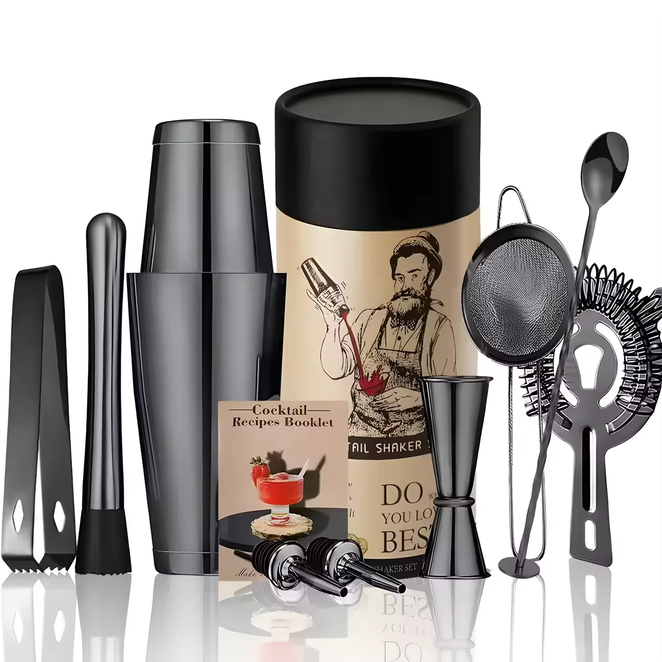 Martini Shaker 11-piece Boston Cocktail shaker sets Mixology Bartender Kit Boston bar shaker for bar accessory kit gifts