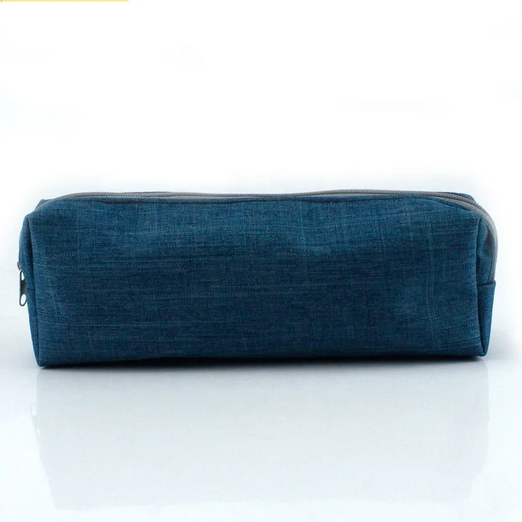 School office new custom logo canvas oxford case pencil bag