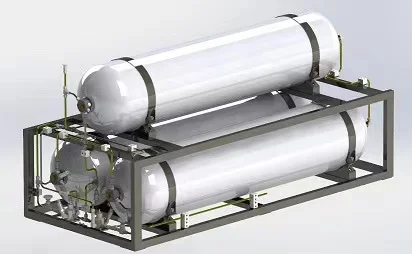 The onboard hydrogen supply system includes high-pressure hydrogen cylinders or tank