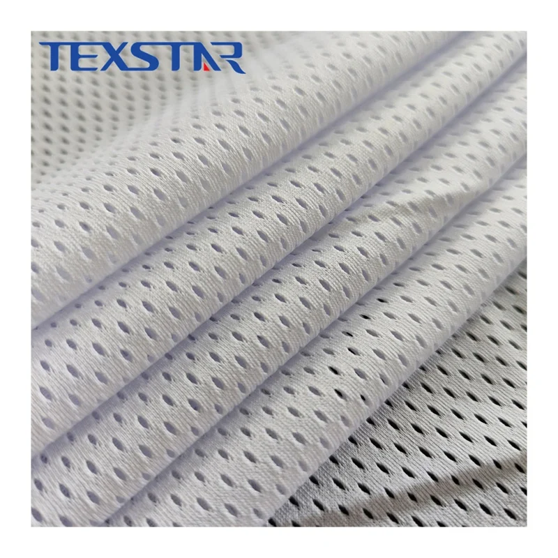 75D polyester breathable mesh fabric for basketball wear worker uniform