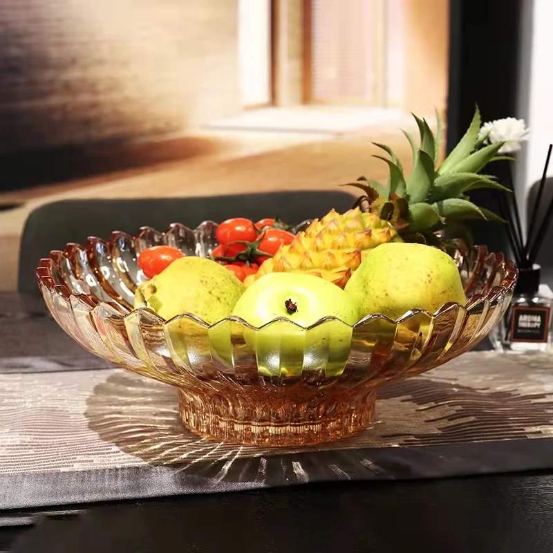 Zhwjiang European new style decorative fruit serving tray bronze color serving tray for Wedding Party home decoration
