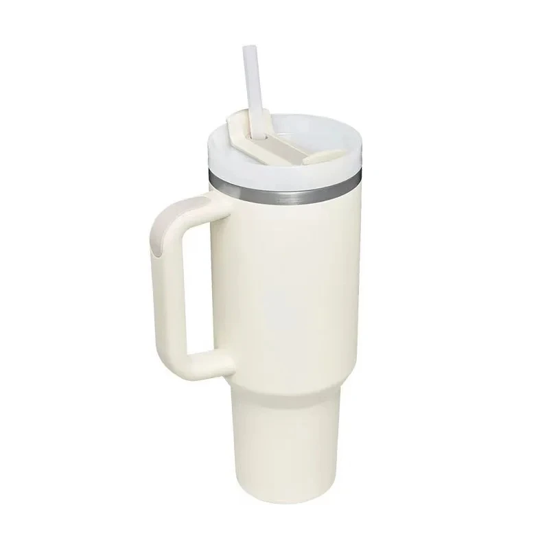 Portable thermos 40OZ mug Hot-selling American style 304 stainless steel with straw Ice Bar Car cup