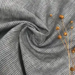 JECA  PIATTI/48TFE 100%  Linen  Yarn dyed Fabric Strip , European Flax, Wholesale  Sustainable,ECO Friendly woven for garment