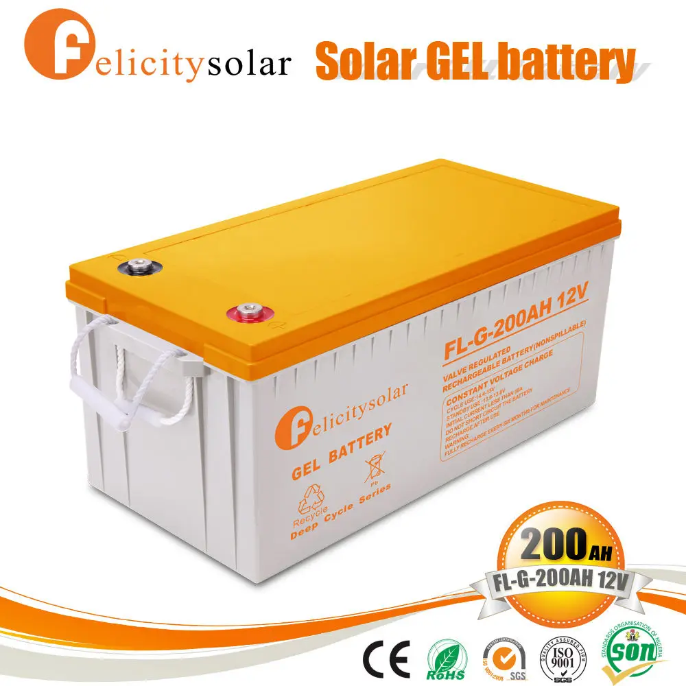 Hot Sale Solar Battery 12V 100Ah 150Ah 200Ah 250Ah Gel for System Kit