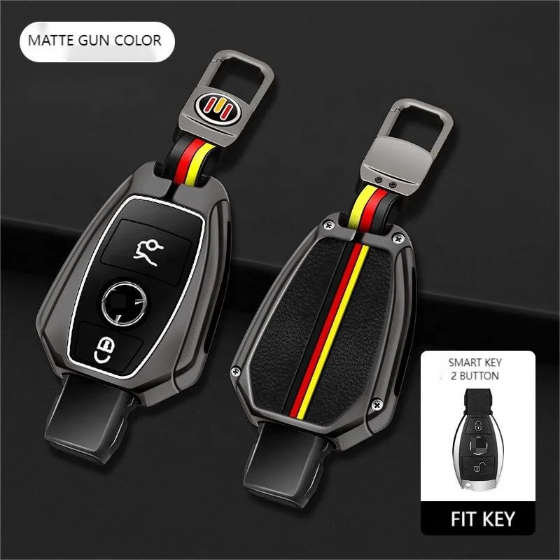 Button glow in dark with high quality metal cover fit for Benz fob key case