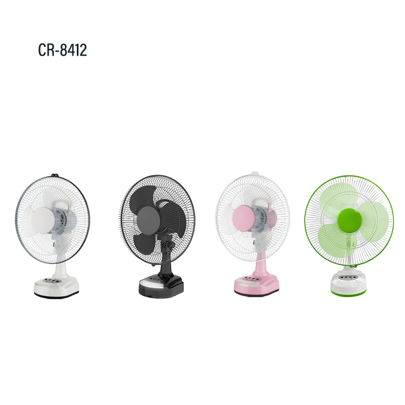 12inch portable table fan rechargeable outside desk fan solar camping fan