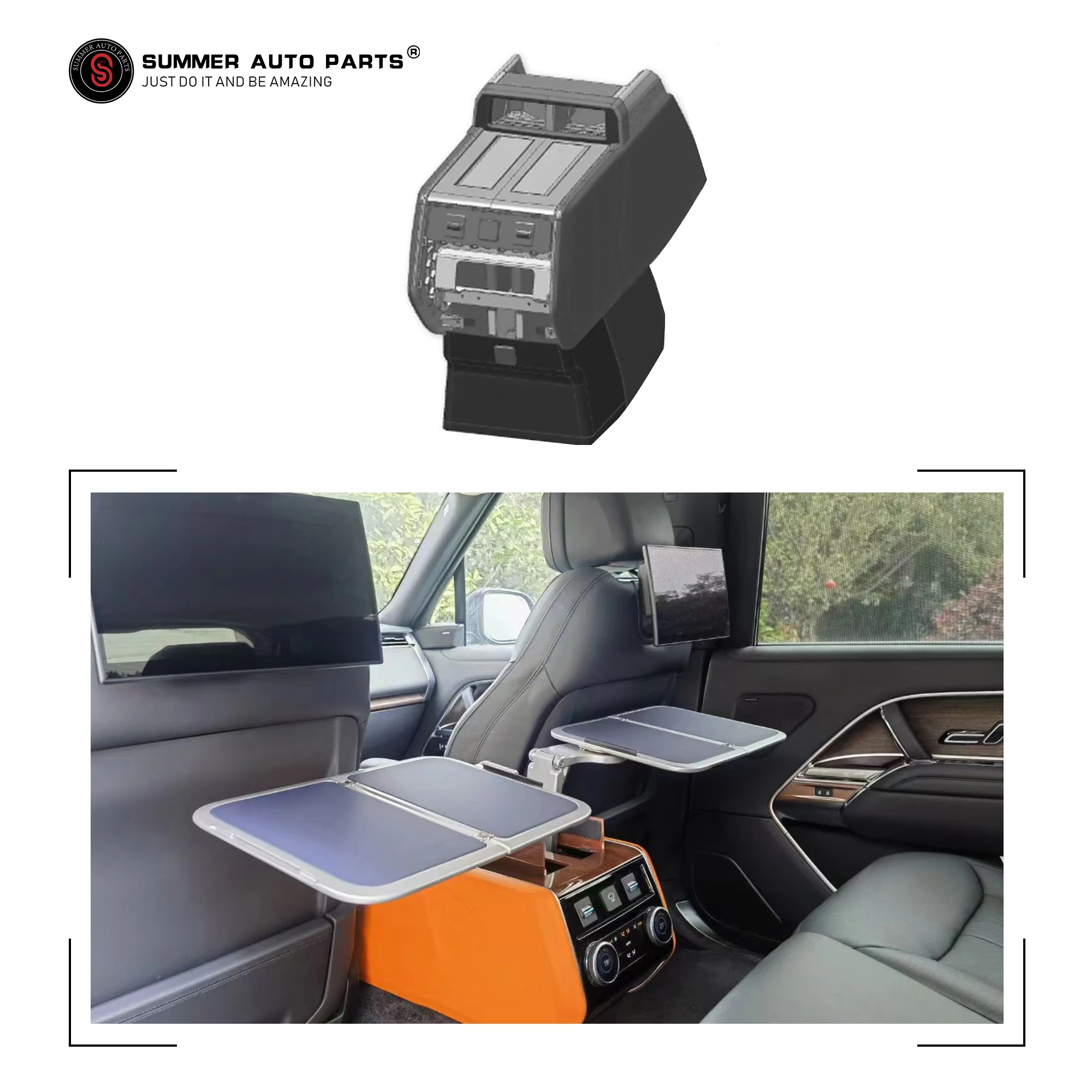Wholesale Auto Seats Accessories Car Table Foldable Food Drink Car Adjustable Folding Seat Back Desk For Range Rovers