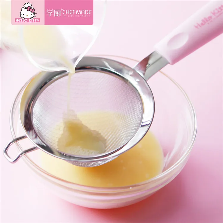 CHEFMADE Baking Hand Held Kitchen 14CM Stainless Steel S/S Flour Sieve For Cooking