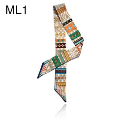 Twill Silk Small Women Ribbon Scarf  Hair Bags Handle Decoration Tie Hand Scarf