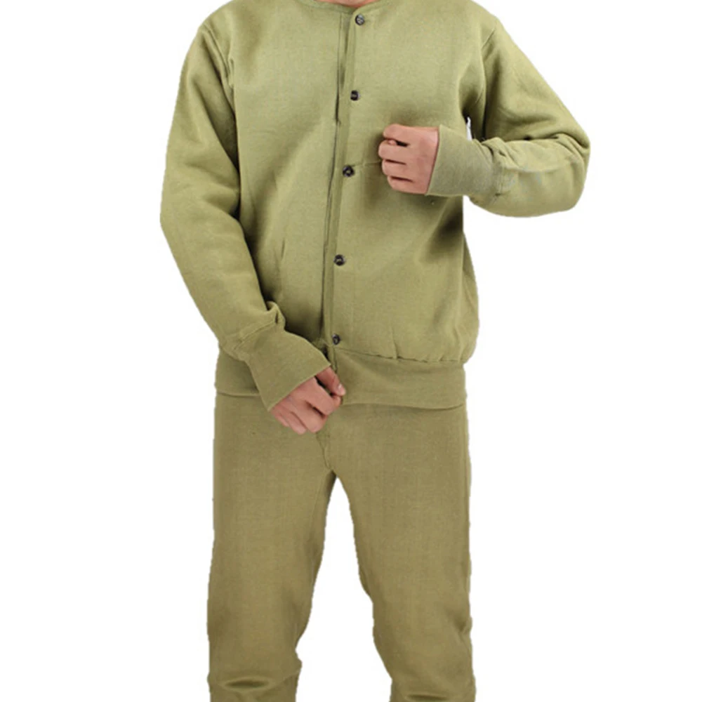 OEM/ODM Durable Style Men Long Sleeve Underwear 100% Cotton Fleece