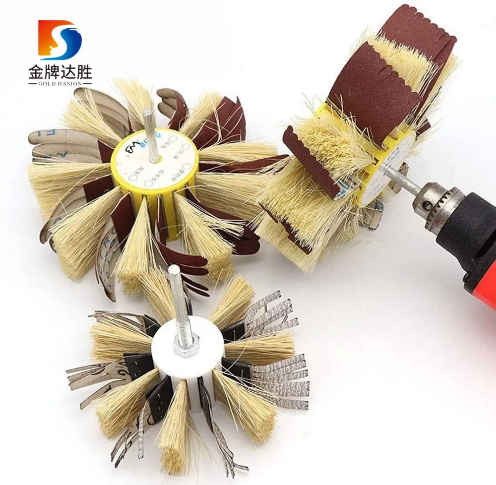 Manual Sisal Emery Cloth Polishing Tool Grinding Wheel Sisal Buffing Brush