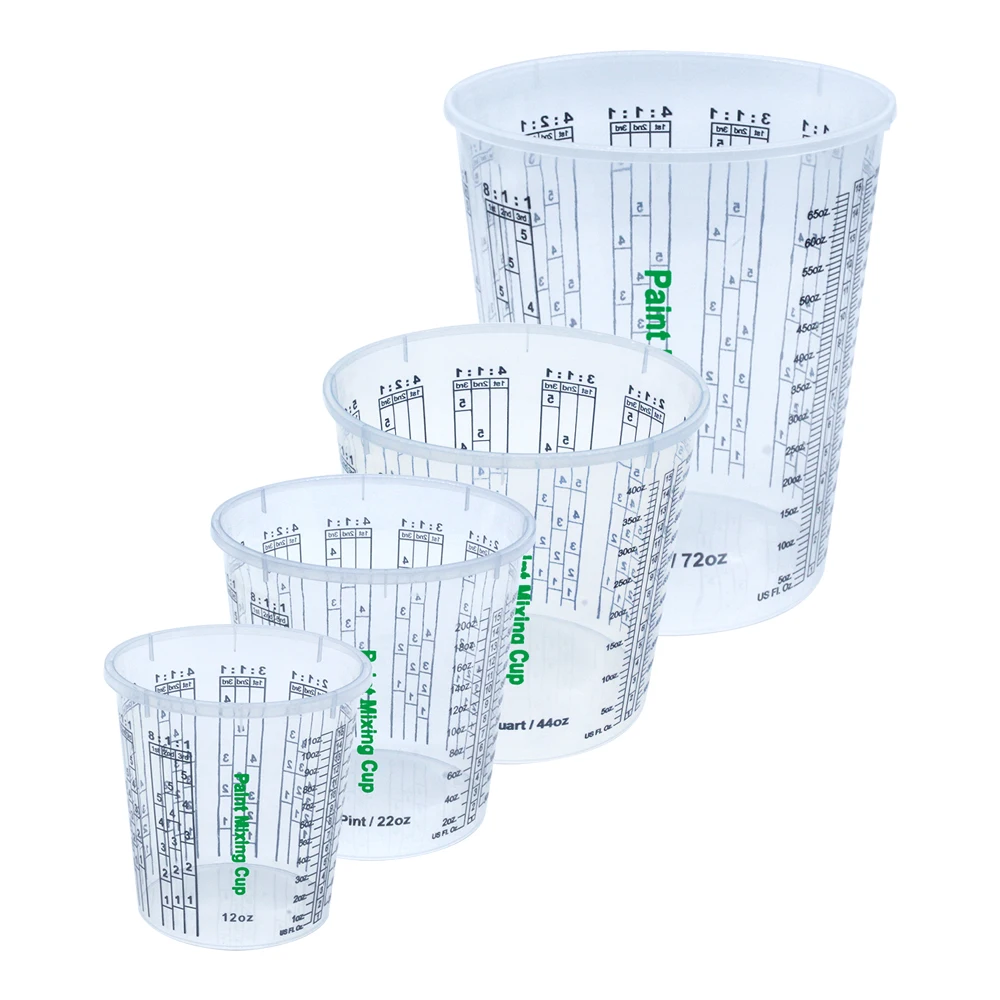 Различные измерительные коэффициенты пластиковая чашка для Смешивания Краски для автомобилей
