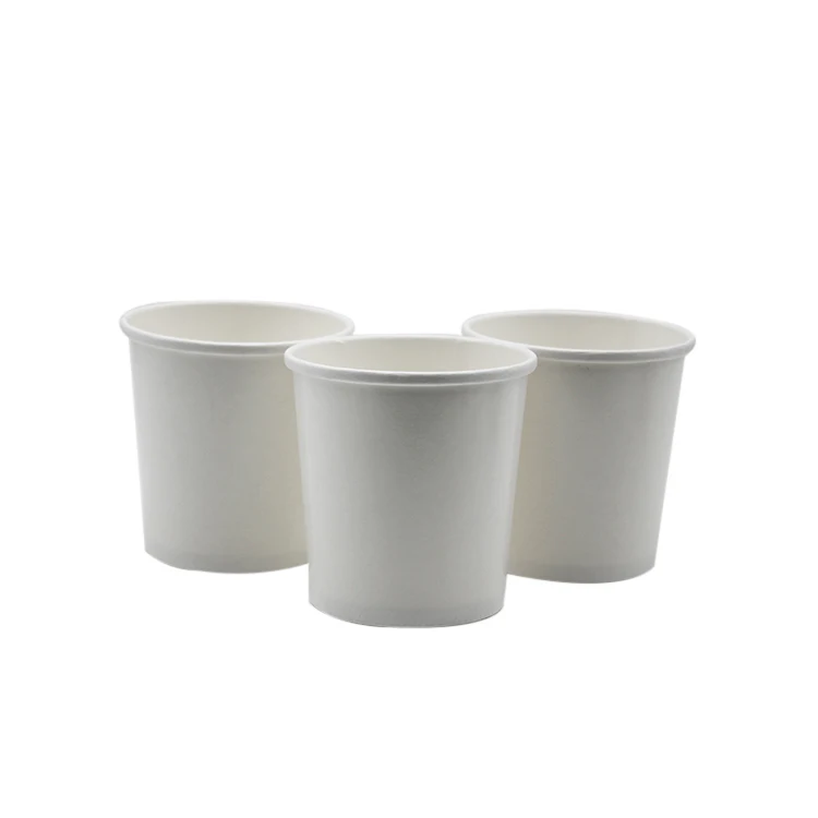 PE Food Package Disposable Food Packaging 32oz Kraft  Soup Cup Paper Soup Bowl Paper Cup