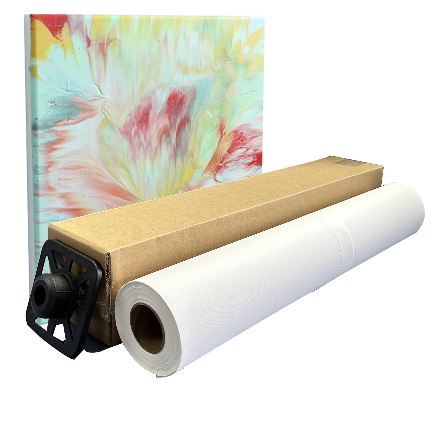 High Quality 260gsm Matte Coated Polyester Inkjet Canvas Roll Fabric Artist Canvas from COLORFAN