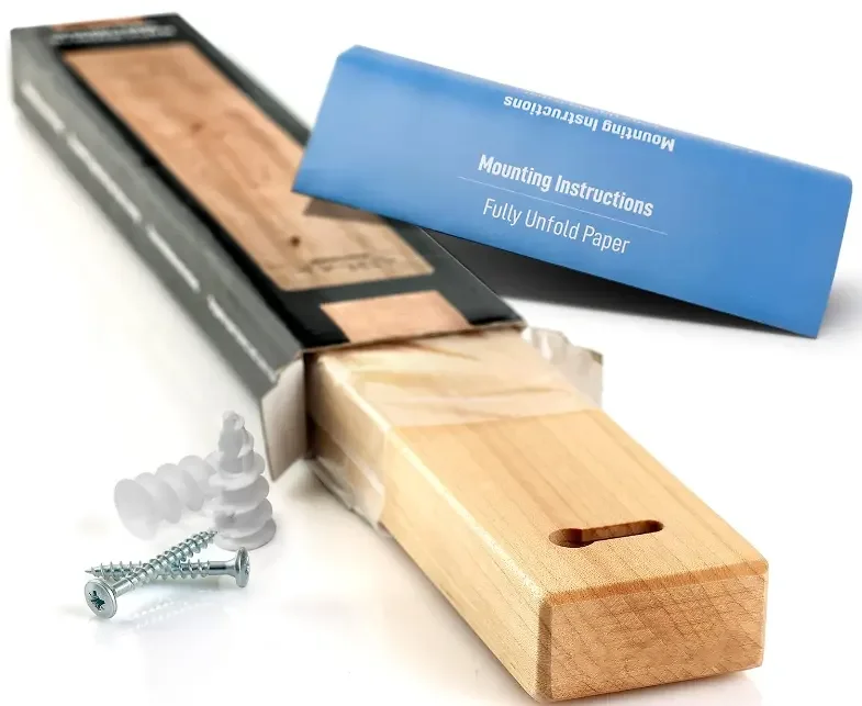 Seamless Maple Wood Magnetic Knife Holder Wooden Magnetic Knife Strip Magnet Holder for Wall with Easy Installation