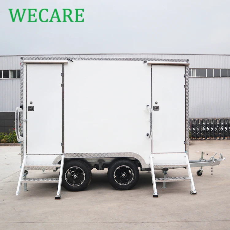 WECARE luxury portable restroom mobile porta potty outdoor toilet trailer and shower