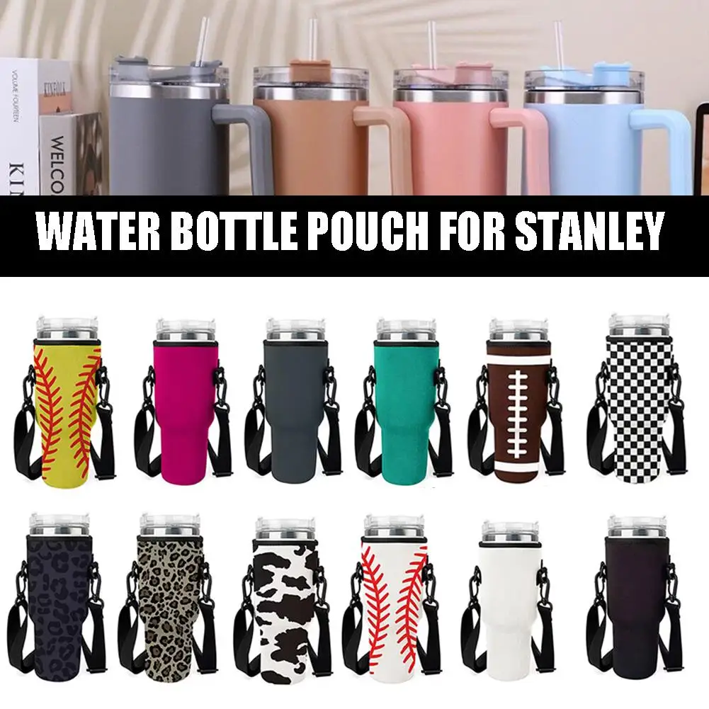 Neoprene 40oz Adventure Water Bottle Pouch 40oz Tumbler Cup Bag with Zipper Water Bottle Bag