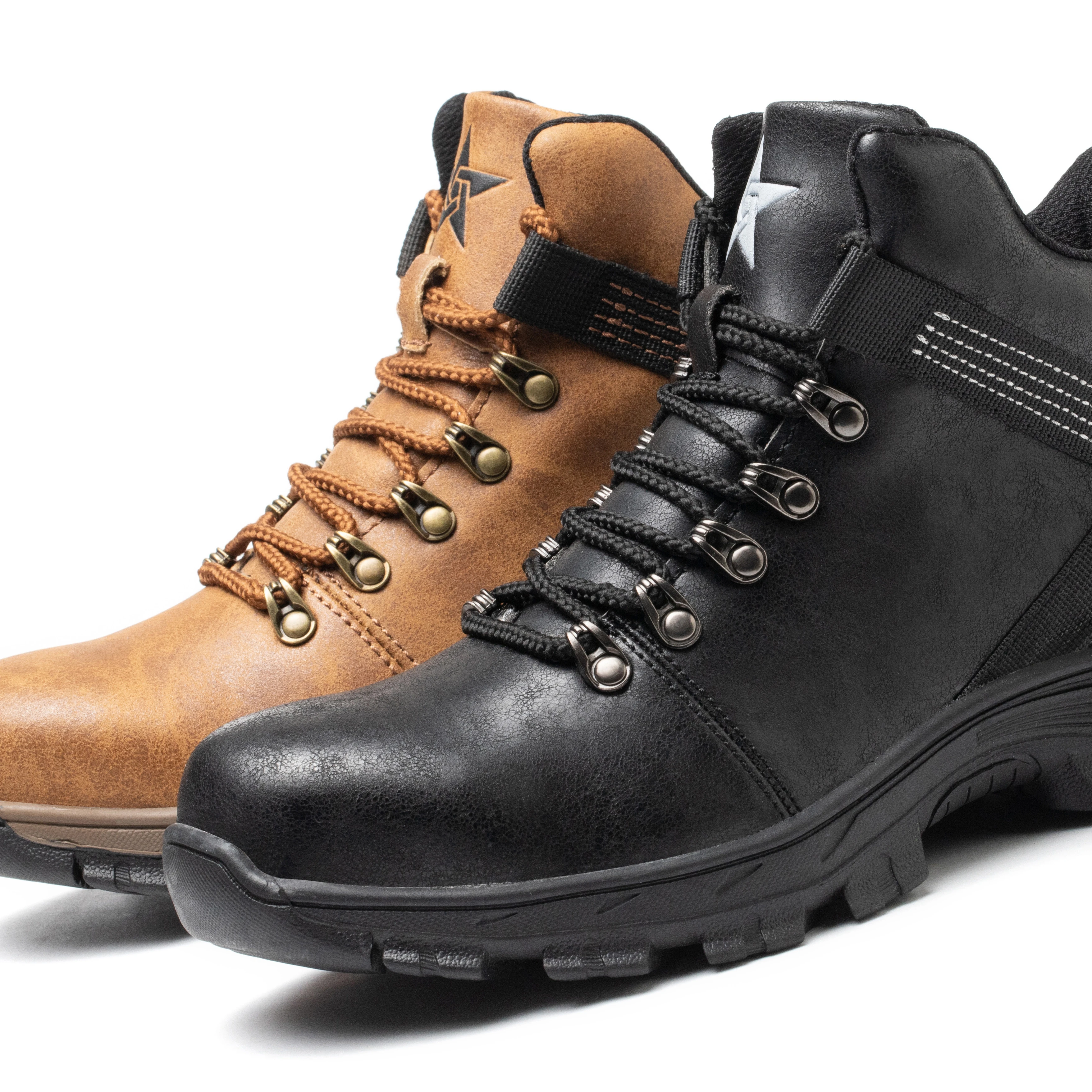 Standard Steel Head Kevlar Stab-Proof Midsole Rubber Outsole Microfiber Leather Top Safety Boots for Foot Protection