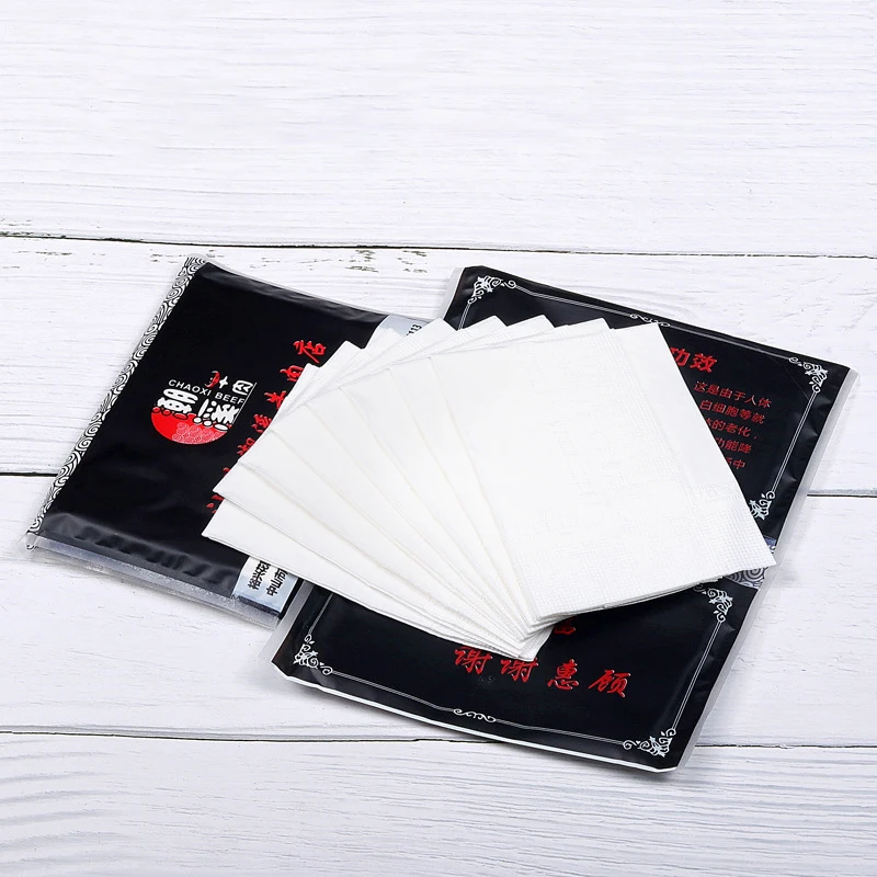 Custom printing wallet tissue paper hotel restaurant business advertising wrapping virgin wood pulp tissue paper pack with logo