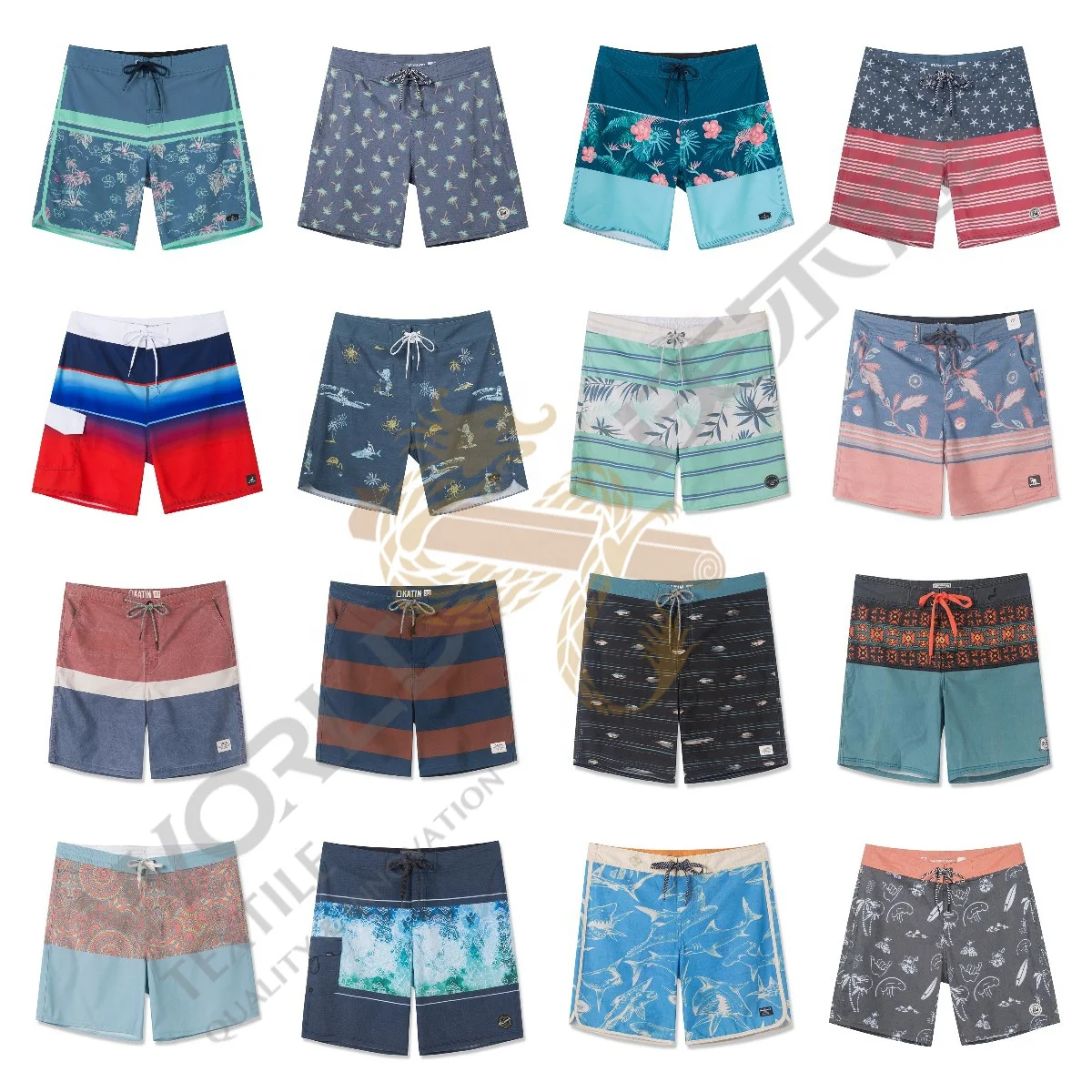 Design your own logo  swim trunks wholesale custom mens beach shorts 4 way stretch board shorts