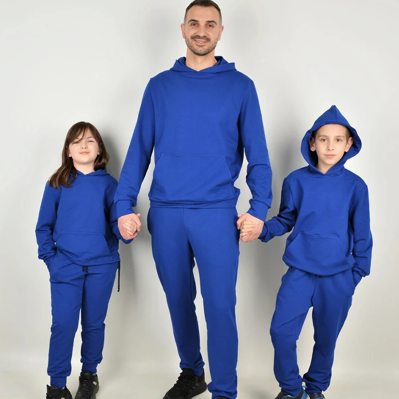 Organic Cotton Matching Family Sweatsuits Outfits Matching Set Activewear Hoodie Set Mom in Daughter Family Matching Outfits