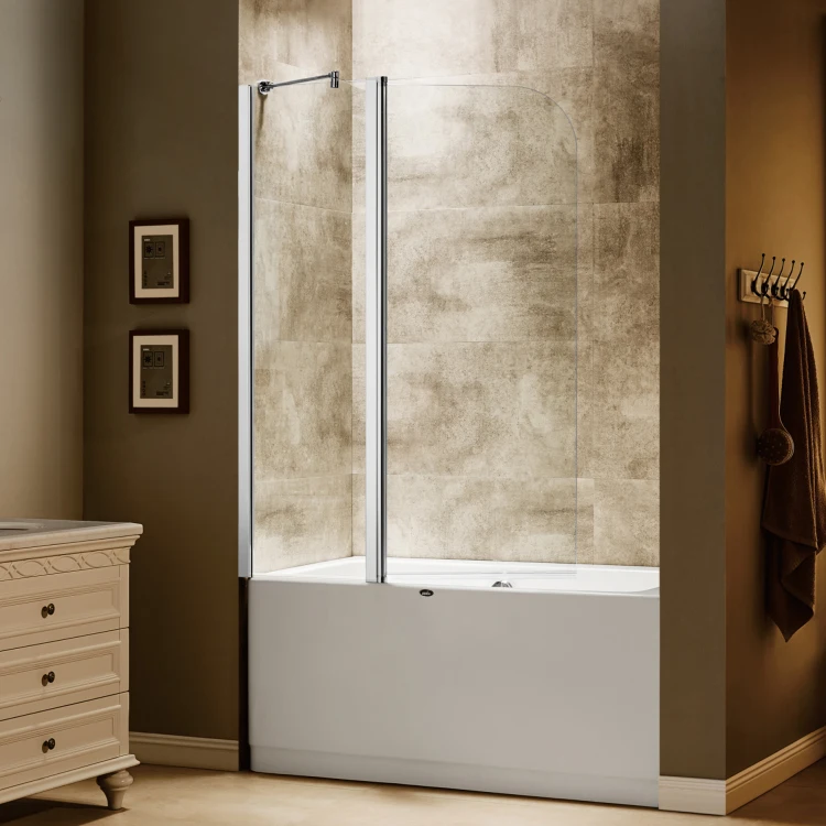 Luxury Home Hotels Interior Bathroom Bathtub Tempered Sliding Shower Room Glass Door