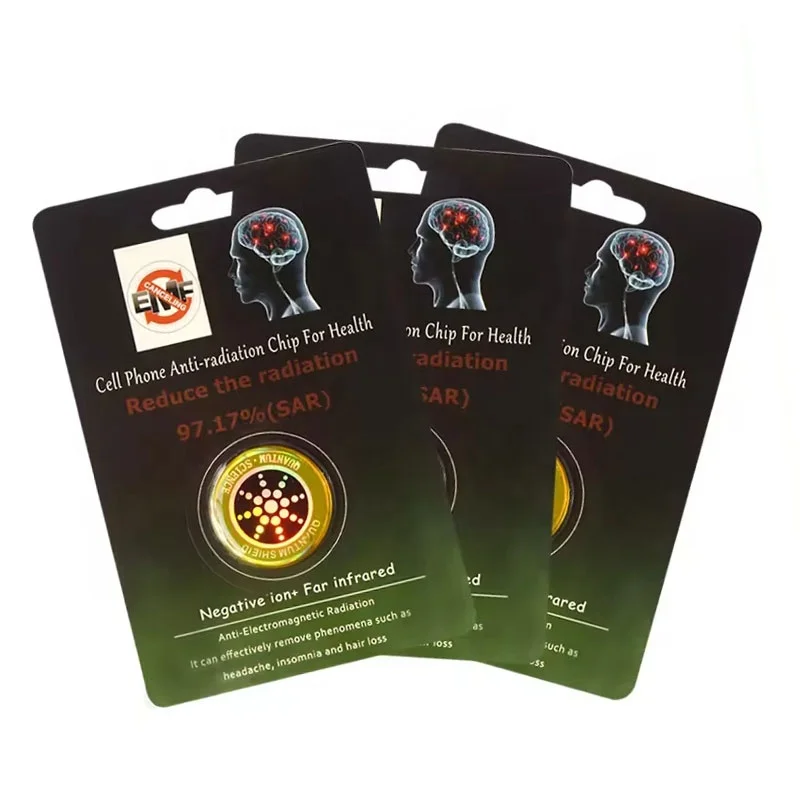 Round bio 5G EMF Protection energy sticker anti Radiation mobile phone shield quantum anti radiation cell phone sticker