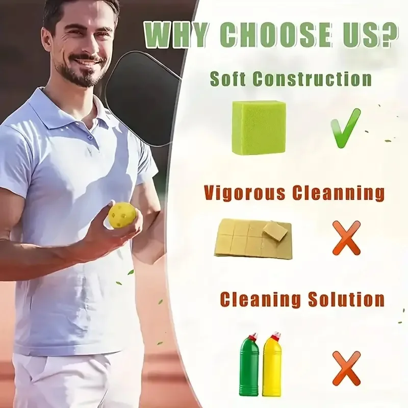 1pc Paddle Eraser Carbon Fiber Pickleball Racket Cleaning - Used To Remove Ball Residue Debris And Slight Abrasions