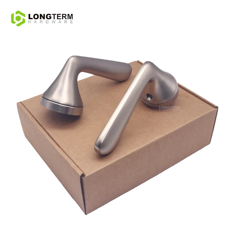 Door Hardware Indoor Mortise Handle Lock Lever Set Modern Luxury Zinc Alloy Chrome Entrance Door Handle with Lock for Bedroom