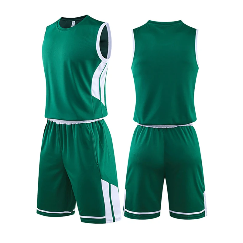 Wholesale Men Polyester Spandex Basketball Jerseys Clothes High Quality Breathable Basketball Uniform Set/