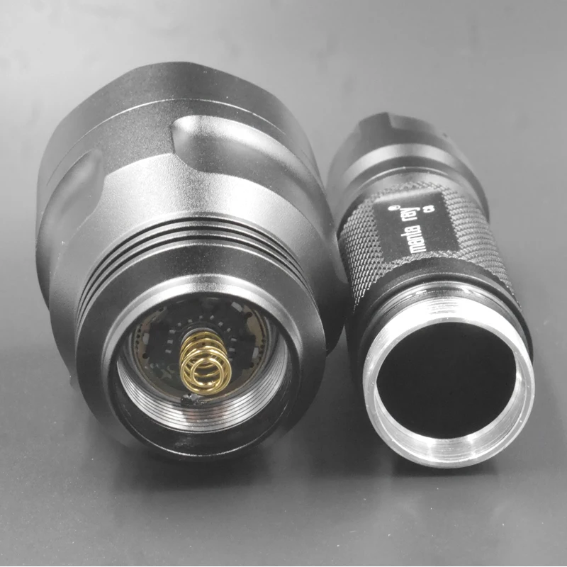 C8 Portable LED Flashlight Torch with SST-40.2 SST40.2 LED Chip inside Ar Coated Glass Lens DTP Copper Plate Lamp