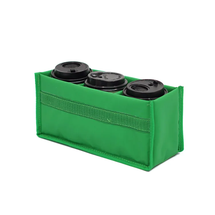 OEM Beverage Insulation Tote bag drinks cooler bag with cup holder insulated thermal bag delivery for coffee