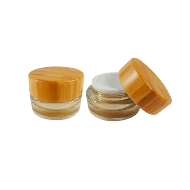 2g 5g 10g 15g 30g 50g 100g Wholesale Cone Shaped Plastic Acrylic Jar With Bamboo Lid