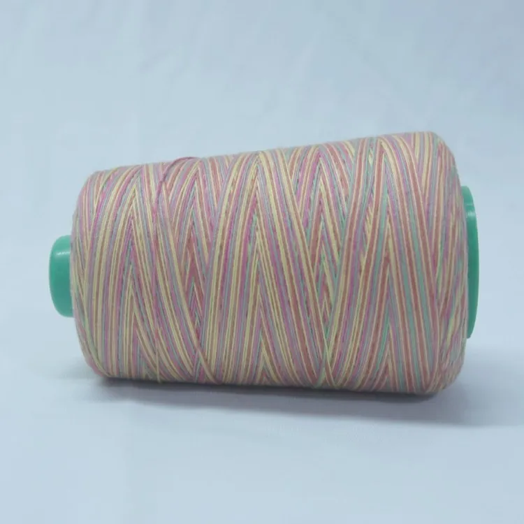 Wholesale Sewing Supplies 100% Polyester 40/2 Sewing Thread,Multi Color Rainbow Sewing Thread